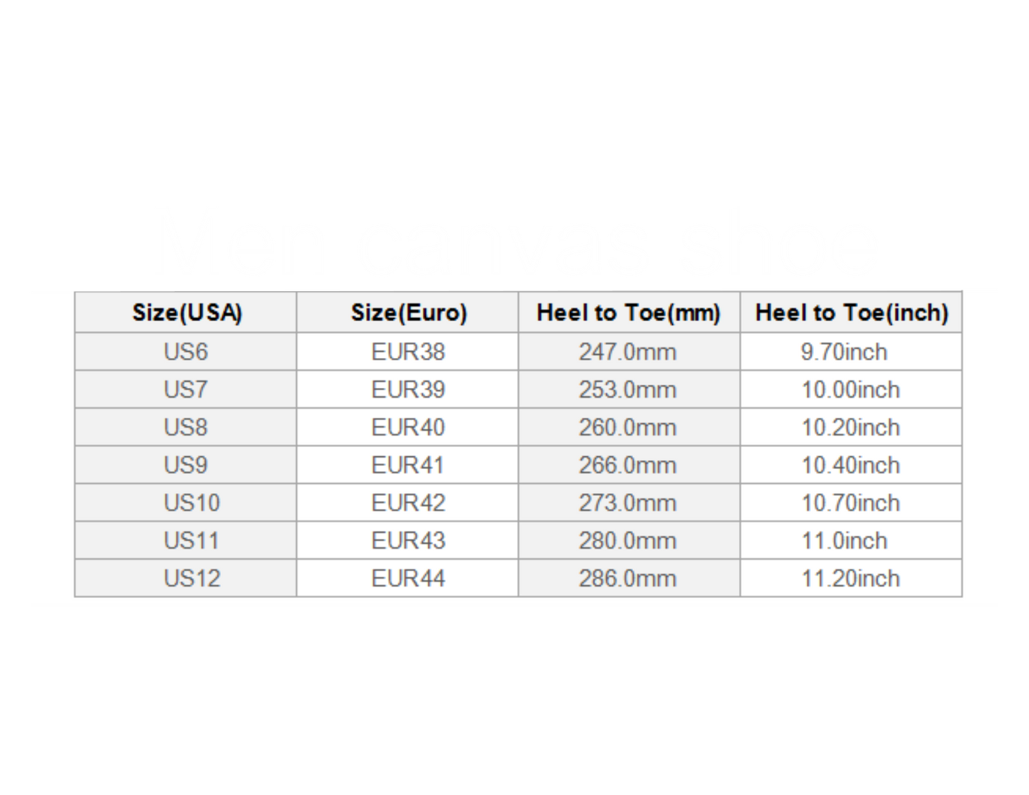 Men canvas shoe