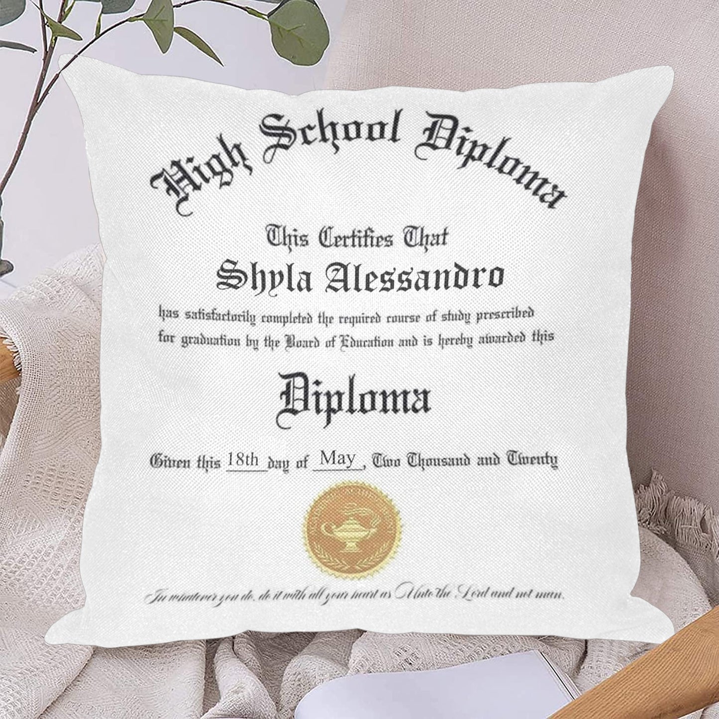 Graduation Pillow case