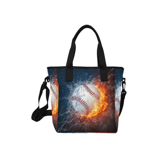 Insulated tote with strap